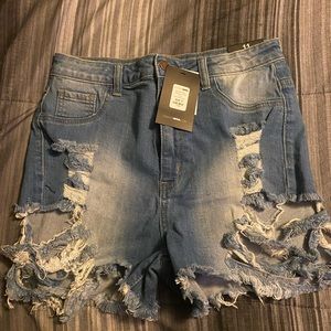 Ripped Jean shorts